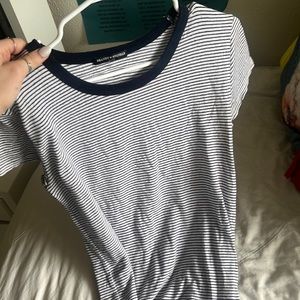 blue and white striped brandy melville t shirt